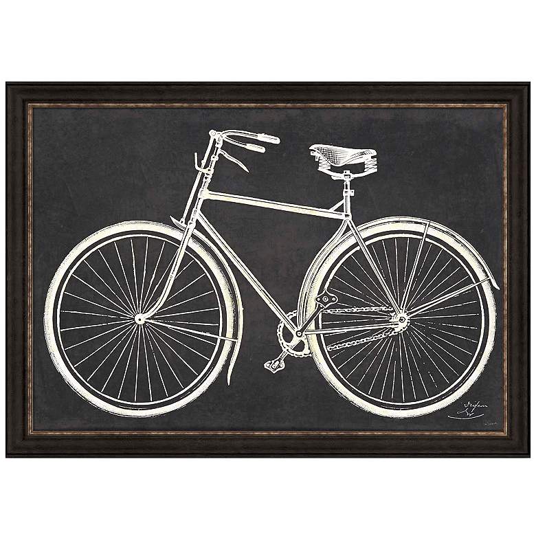 Image 1 Blueprint Bicycle 41"W x 29"H Framed Art