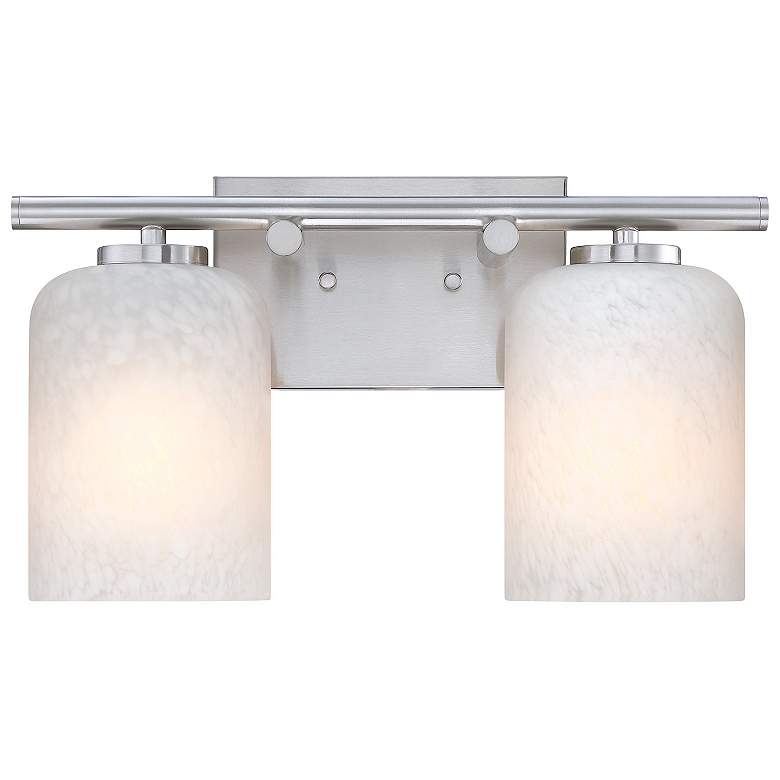 Image 1 Bluestone Ridge 16 in. 2-Light Brushed Nickel Vanity Wall Light