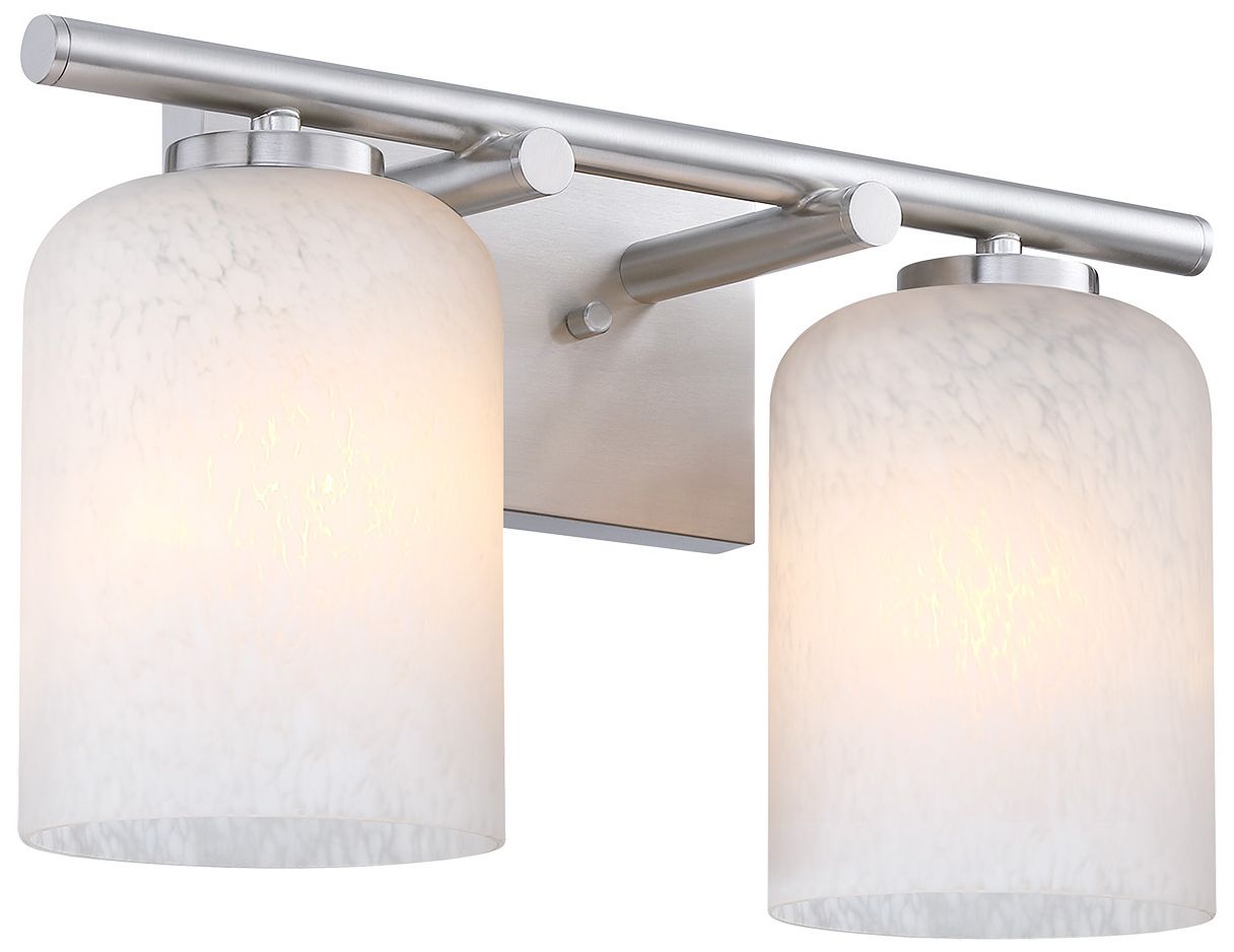 Bluestone Ridge 16 in. 2-Light Brushed Nickel Vanity Wall Light