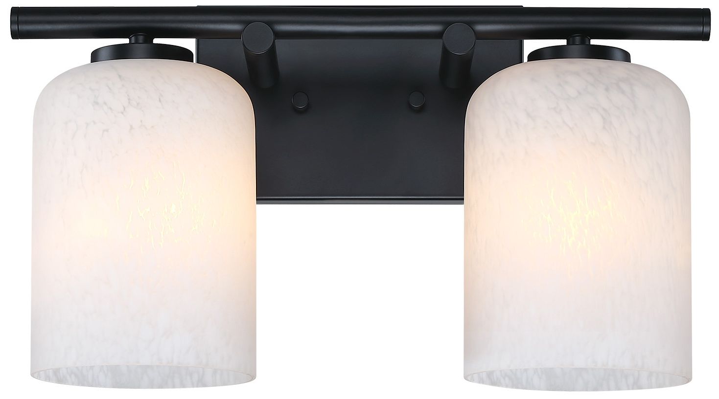 Image 3 Bluestone Ridge 16 in. 2-Light Matte Black Vanity Wall Light for Bathrooms more views