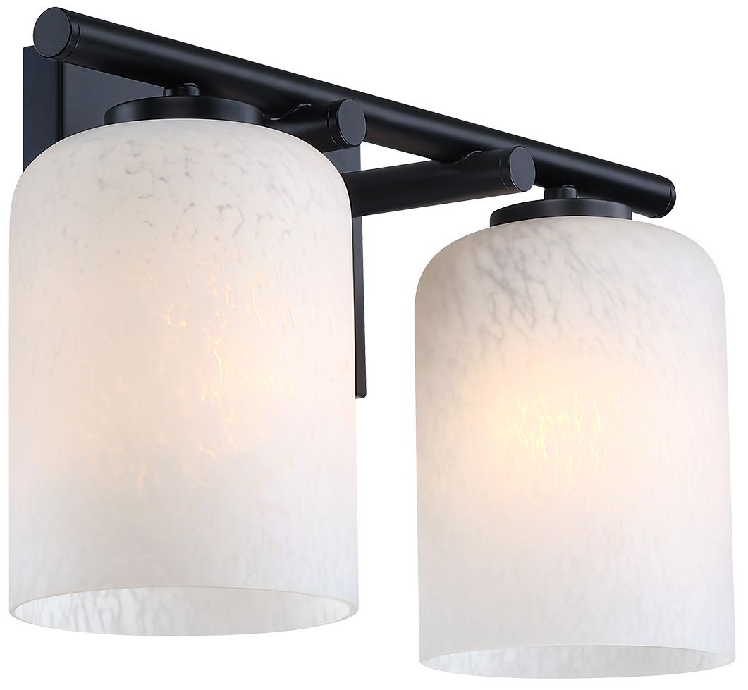 Image 5 Bluestone Ridge 16 in. 2-Light Matte Black Vanity Wall Light for Bathrooms more views