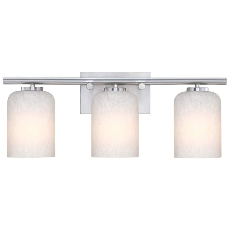 Image 1 Bluestone Ridge 24 in. 3-Light Brushed Nickel Vanity Wall Light