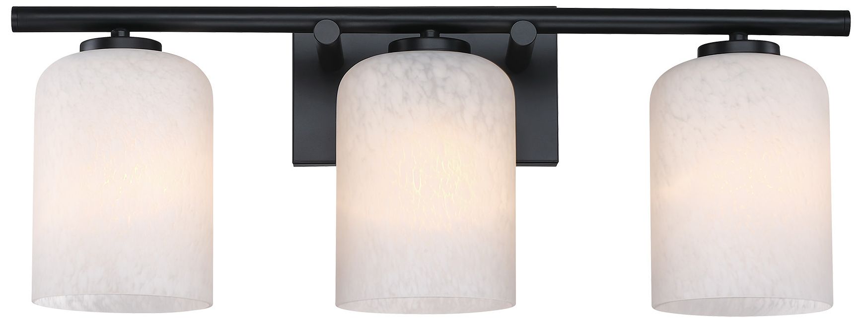 Image 4 Bluestone Ridge 24 in. 3-Light Matte Black Vanity Wall Light for Bathrooms more views