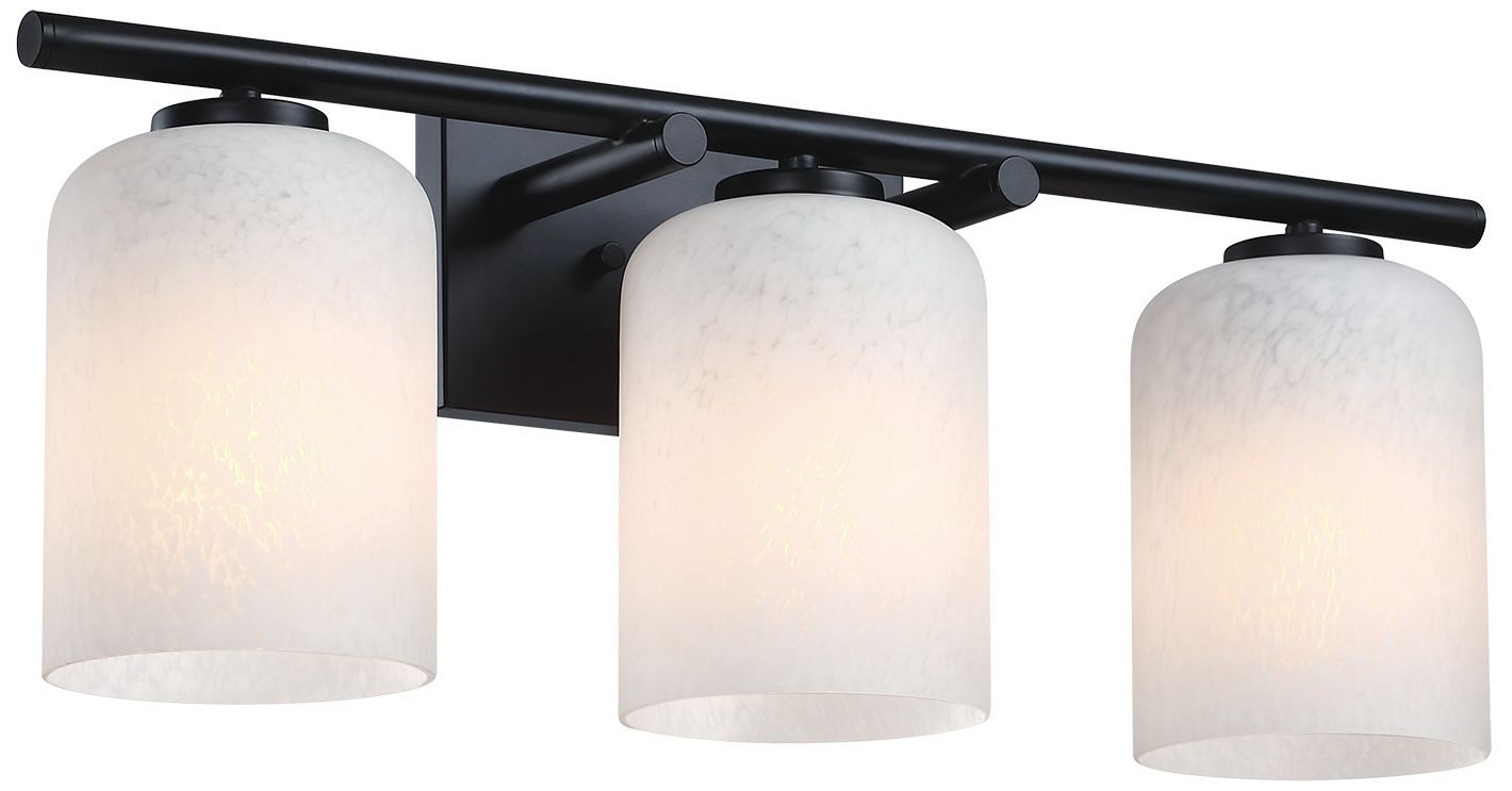 Image 5 Bluestone Ridge 24 in. 3-Light Matte Black Vanity Wall Light for Bathrooms more views