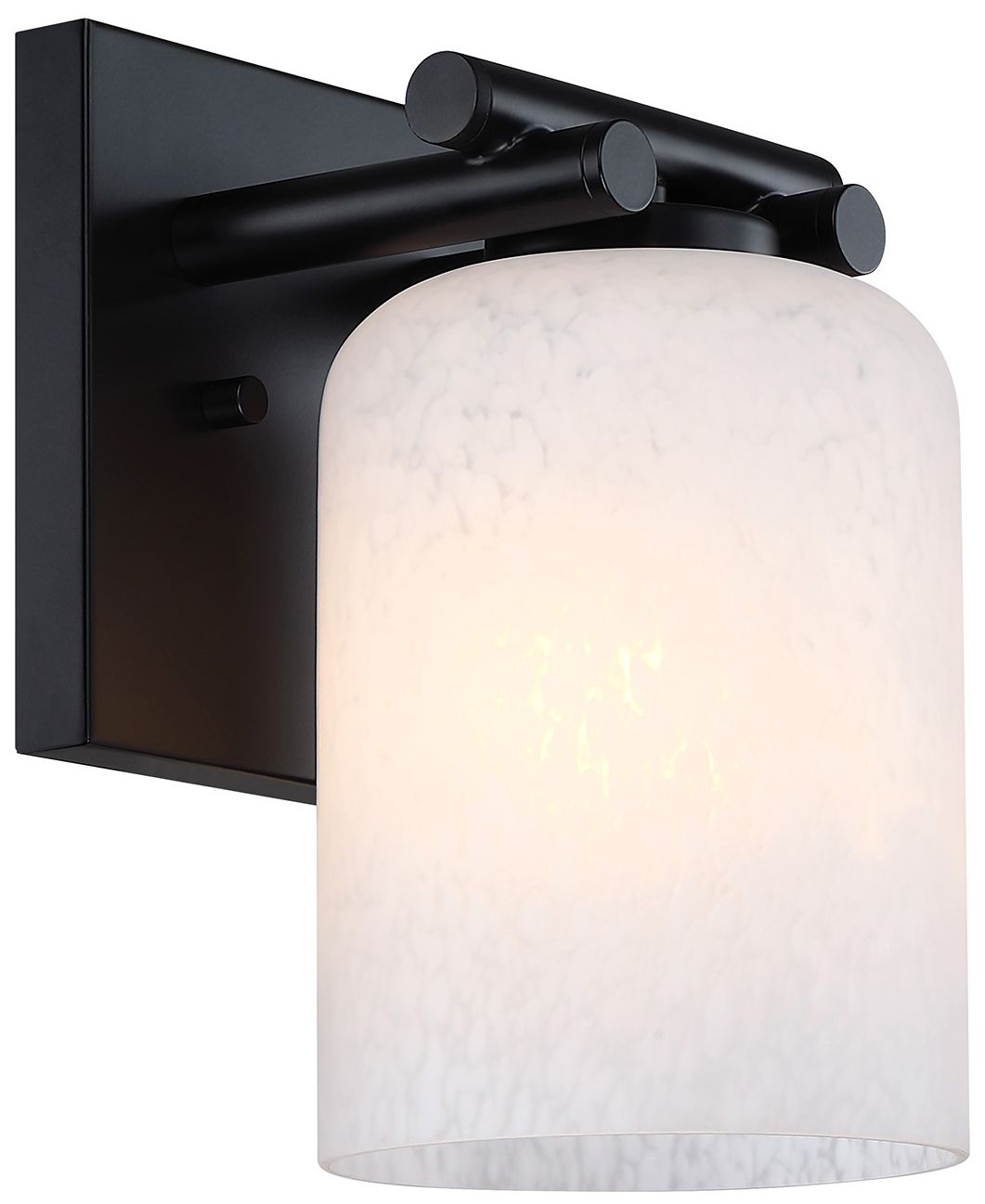 Image 6 Bluestone Ridge 6 in. 1-Light Matte Black Indoor Wall Sconce more views