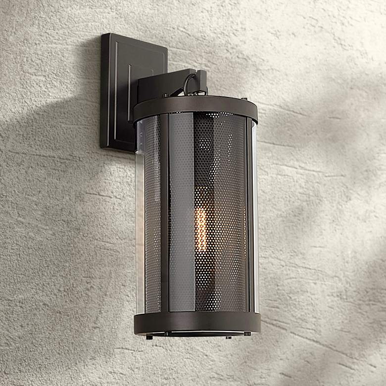 Image 1 Bluffton 18 1/2" High Bronze Outdoor Wall Light