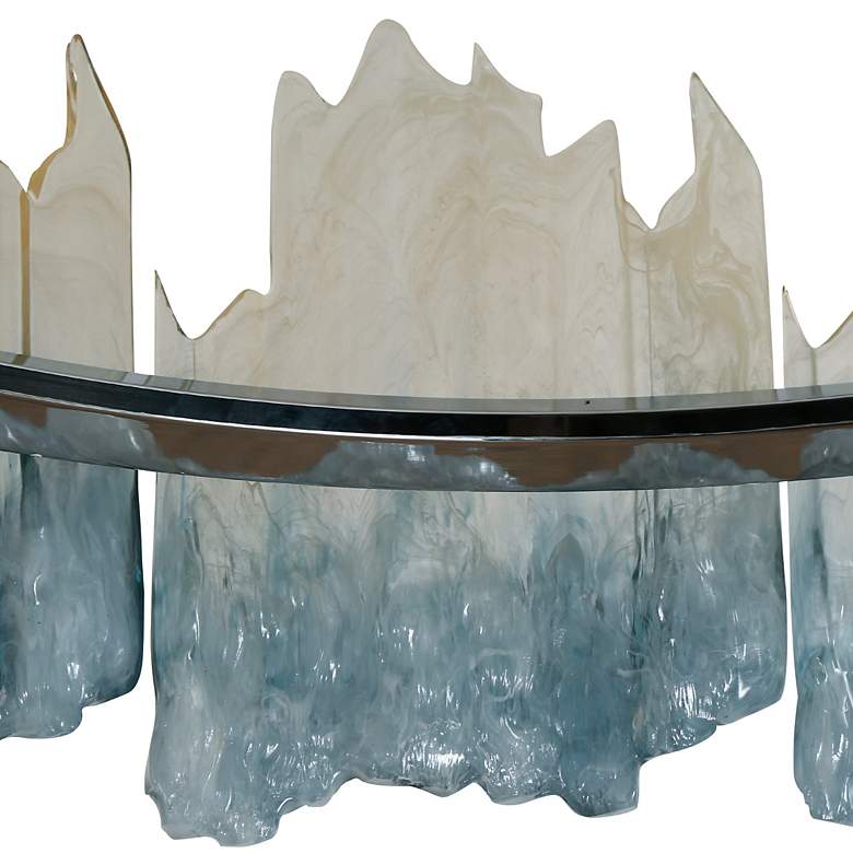 Image 6 Bluflan 1-Light LED Resin Drum Chandelier more views