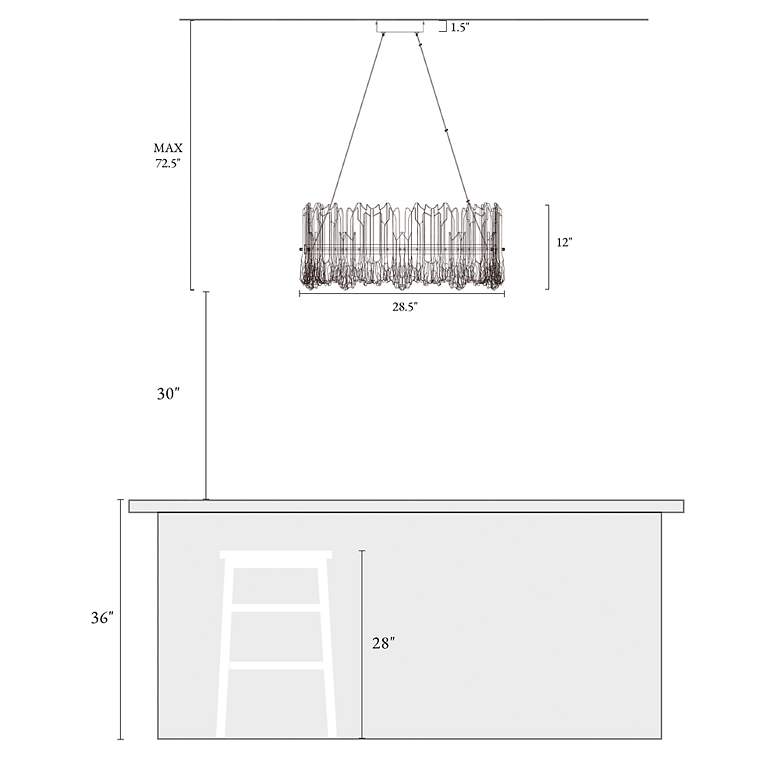 Image 7 Bluflan 1-Light LED Resin Drum Chandelier more views