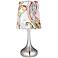 Blurred Paisley Cone Steel Droplet Table Lamp