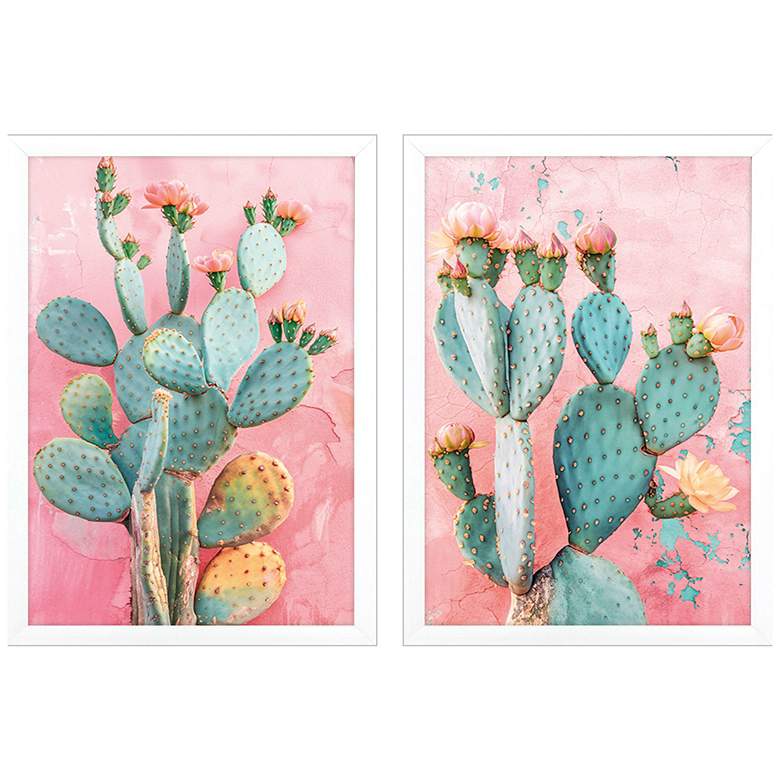 Image 1 Blush Botanicals I 13"W x 19"H Modern Framed Art Set of 2