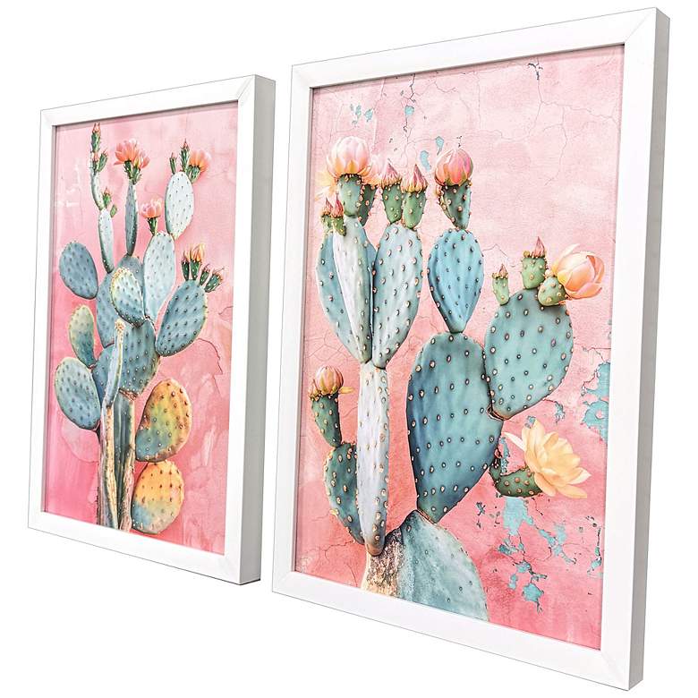 Image 2 Blush Botanicals I 13"W x 19"H Modern Framed Art Set of 2 more views