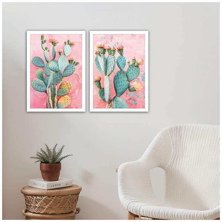 Image 4 Blush Botanicals I 13"W x 19"H Modern Framed Art Set of 2 more views
