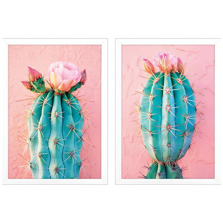 Image 1 Blush Botanicals II 13"W x 19"H Modern Framed Art Set of 2