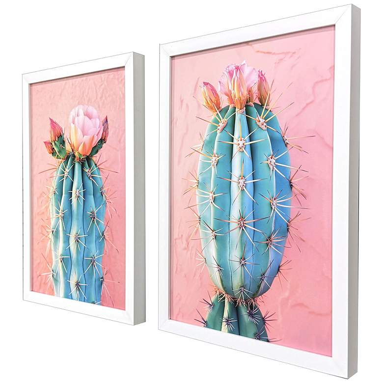 Image 2 Blush Botanicals II 13"W x 19"H Modern Framed Art Set of 2 more views