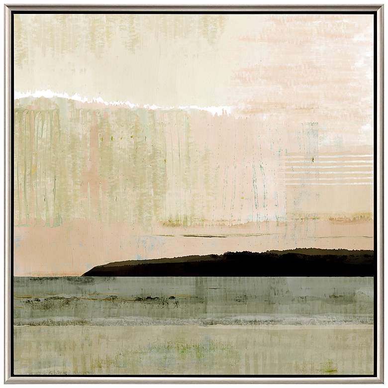Blush Horizon I 41&quot; Square Giclee Framed Canvas Wall Art