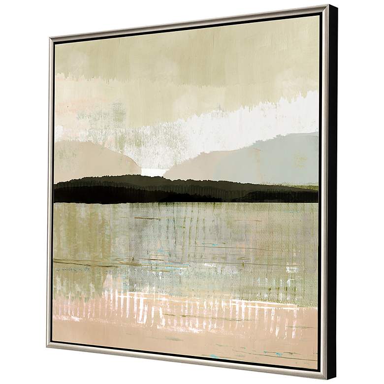 Image 3 Blush Horizon II 41 inch Square Giclee Framed Canvas Wall Art more views