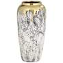 3_Blythe 14" High Matte Gold and Gray Decorative Vase
