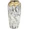 Blythe 14" High Matte Gold and Gray Decorative Vase