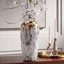 2_Blythe 14" High Matte Gold and Gray Decorative Vase