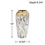 7_Blythe 14" High Matte Gold and Gray Decorative Vase more views