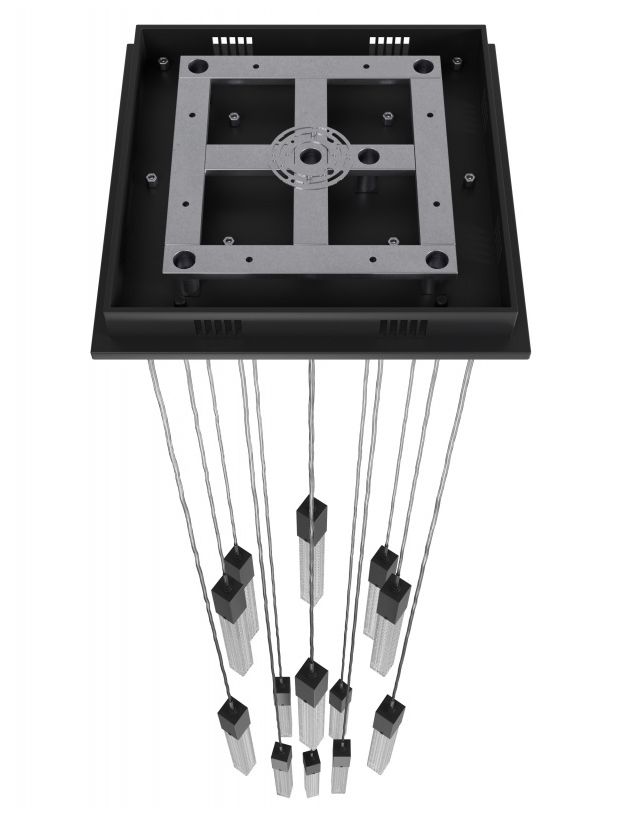 Image 3 Boa 13-Light 20"W Chandelier in Black/Studded Crystals more views