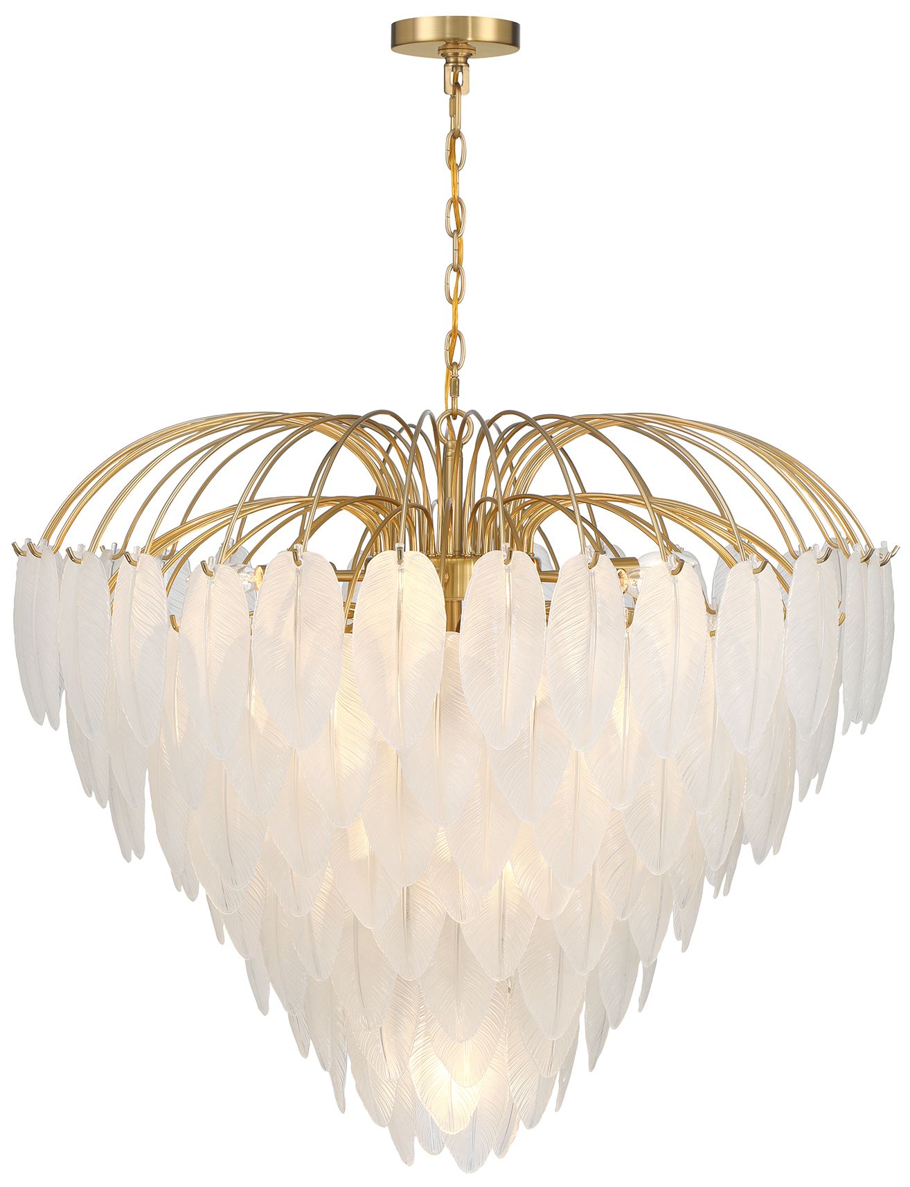 Boa 15-Light Chandelier in Warm Brass by Breegan Jane