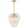 Boa 16" Wide Warm Brass and Frosted Glass 5-Light Chandelier