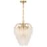 Boa 16" Wide Warm Brass and Frosted Glass 5-Light Chandelier