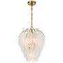 3_Boa 16" Wide Warm Brass and Frosted Glass 5-Light Chandelier more views