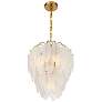 4_Boa 16" Wide Warm Brass and Frosted Glass 5-Light Chandelier more views