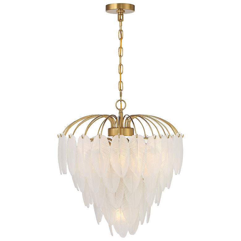 Image 1 Boa 6-Light Chandelier in Warm Brass by Breegan Jane