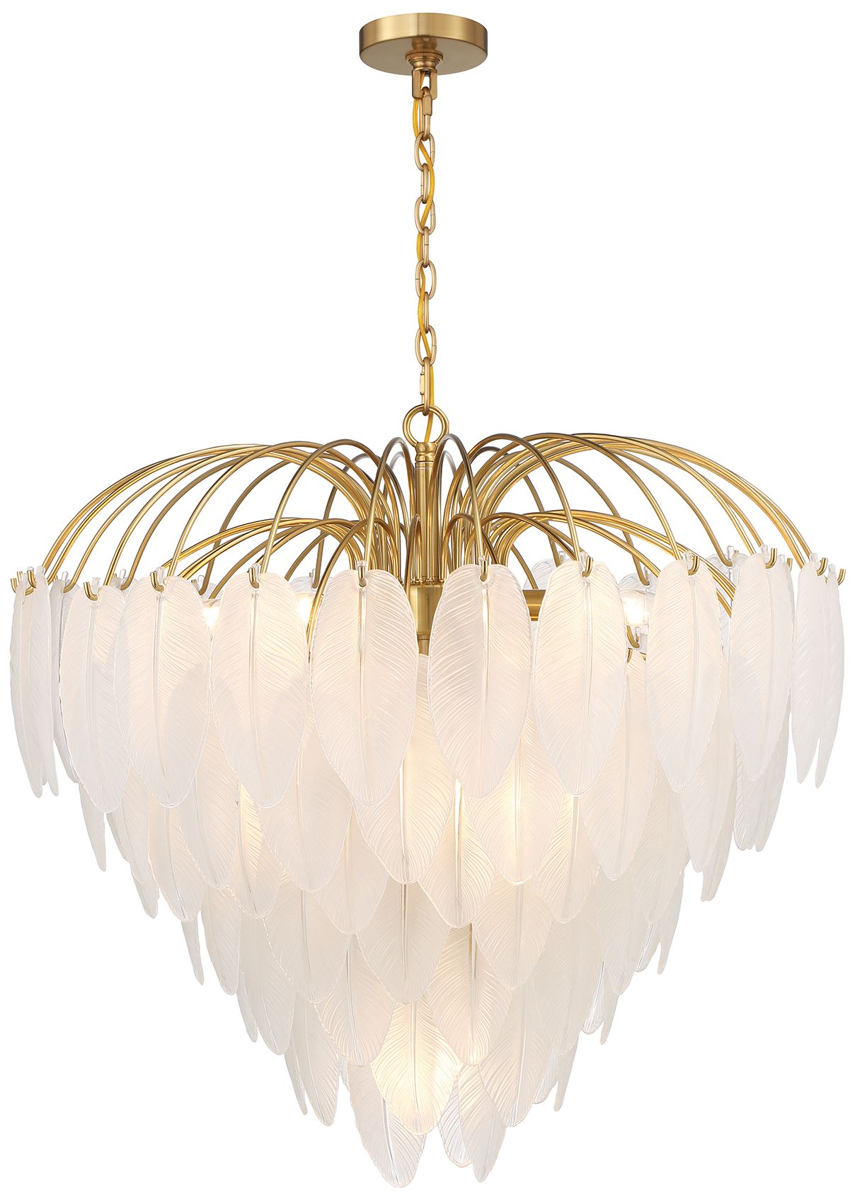 Image 2 Boa 9-Light Chandelier in Warm Brass by Breegan Jane