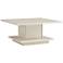 Boa Vista 31"W Cream Weave Coffee Table with Hidden Storage