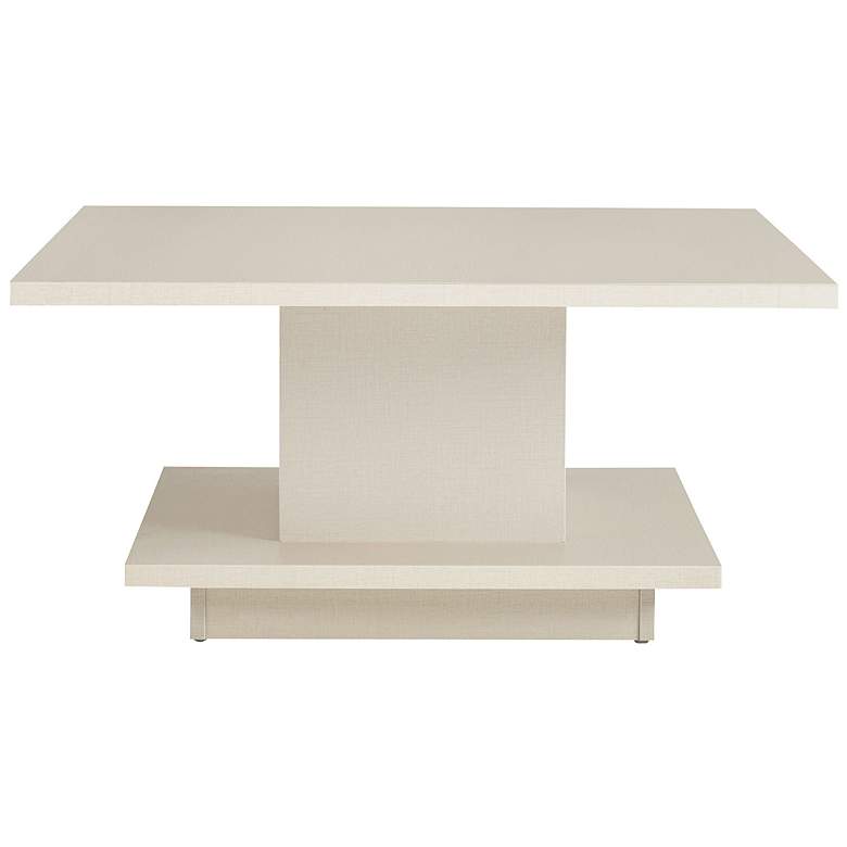 Image 3 Boa Vista 31"W Cream Weave Coffee Table with Hidden Storage more views