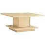 Boa Vista 31"W Light Maple Coffee Table with Hidden Storage