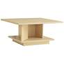 Boa Vista 31"W Light Maple Coffee Table with Hidden Storage