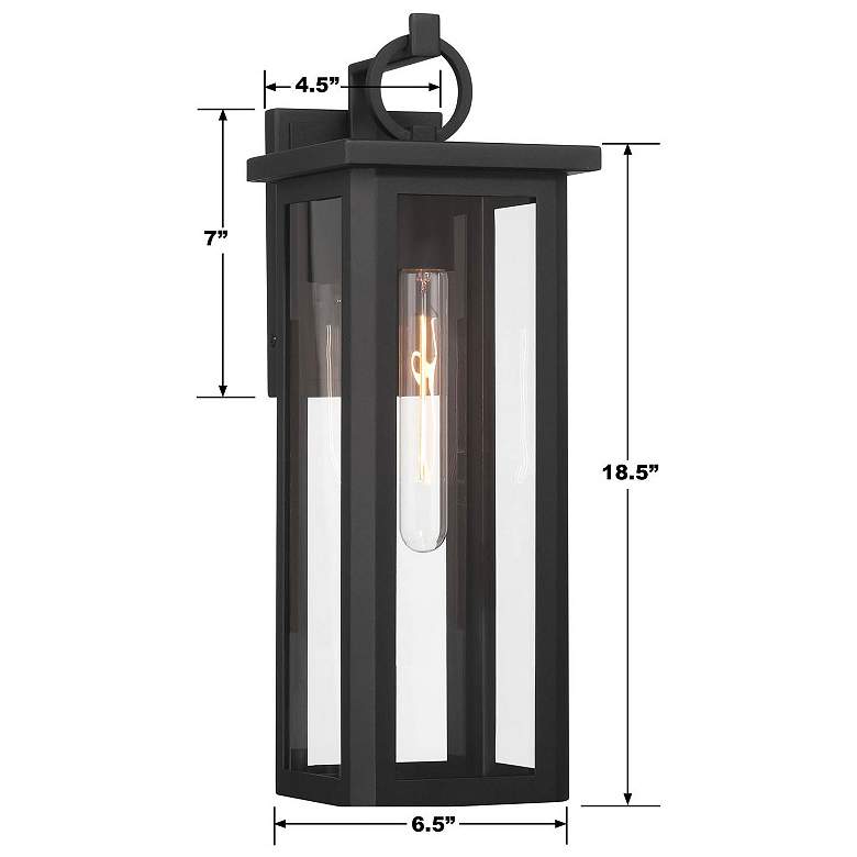 Image 5 Boadie 1 Light Matte Black Outdoor Sconce more views
