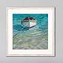 Boat and Buoy 41" Square Giclee Framed Wall Art