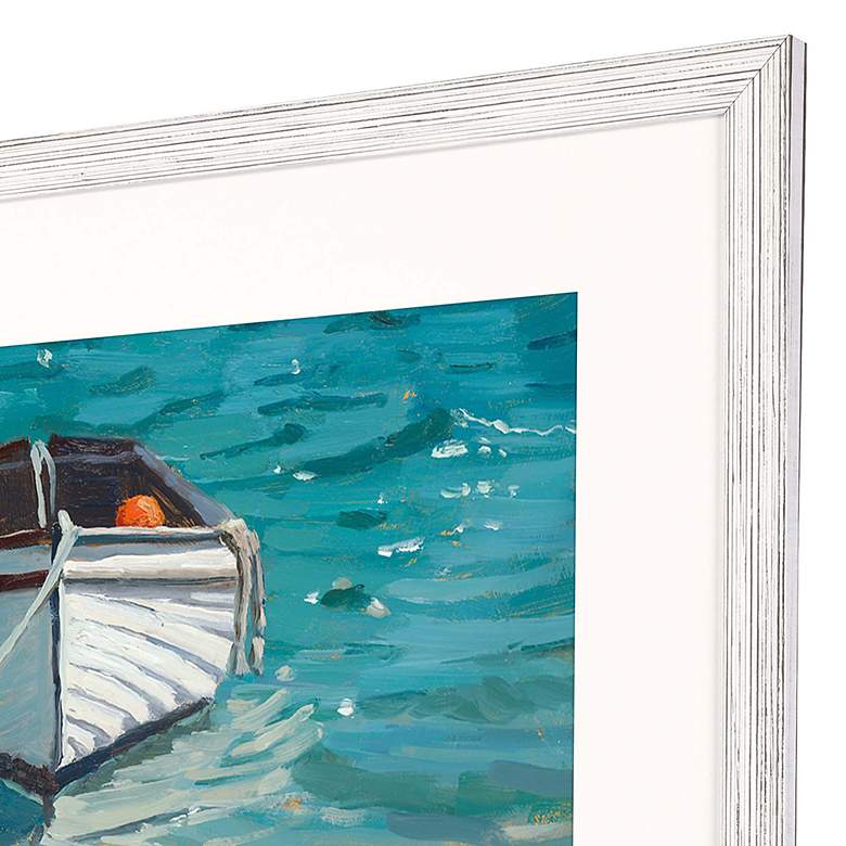 Image 3 Boat and Buoy 41" Square Giclee Framed Wall Art more views