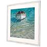 Boat and Buoy 41" Square Giclee Framed Wall Art