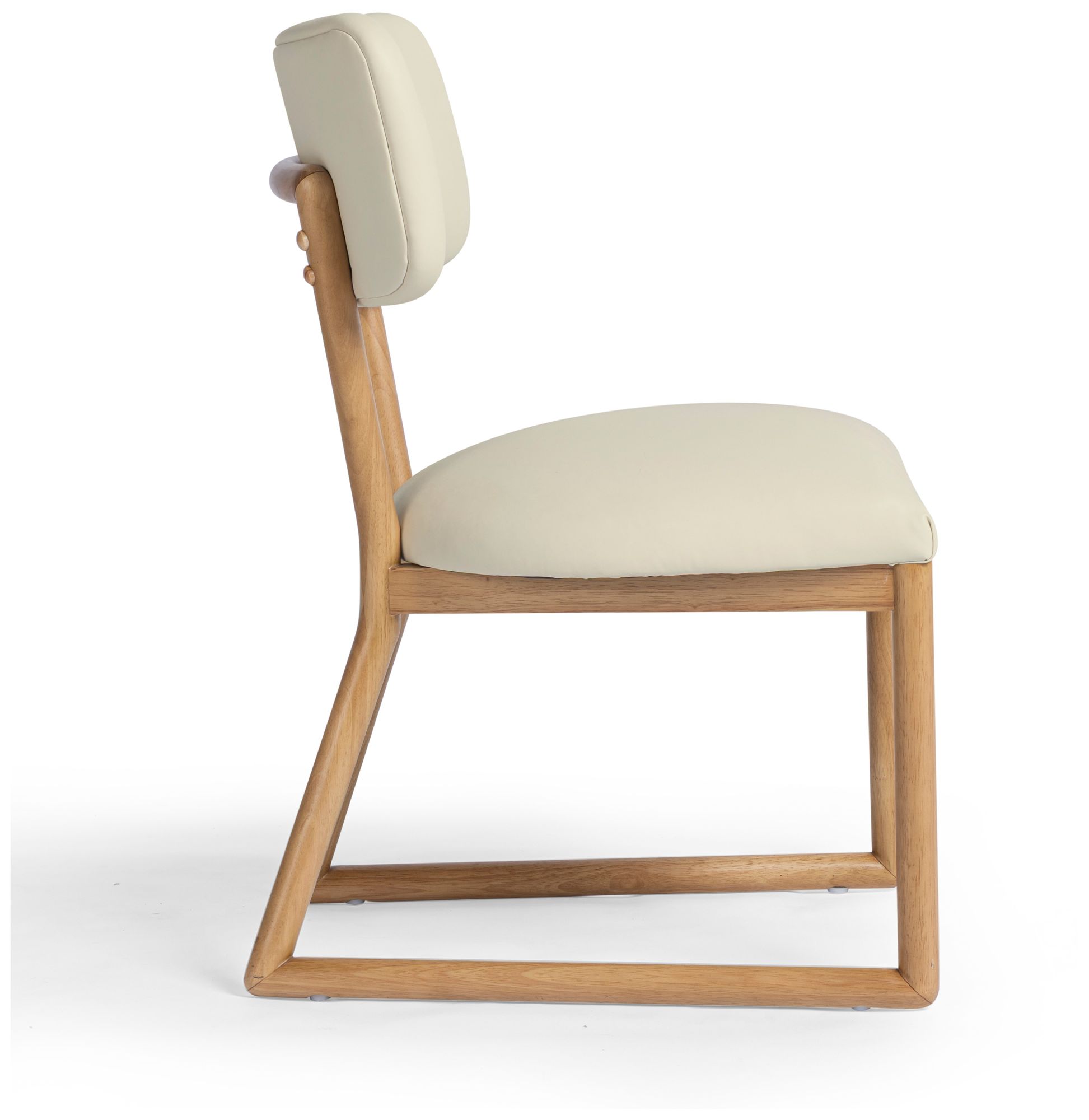 Image 5 Bobbie Cream Vegan Leather Dining Chair more views