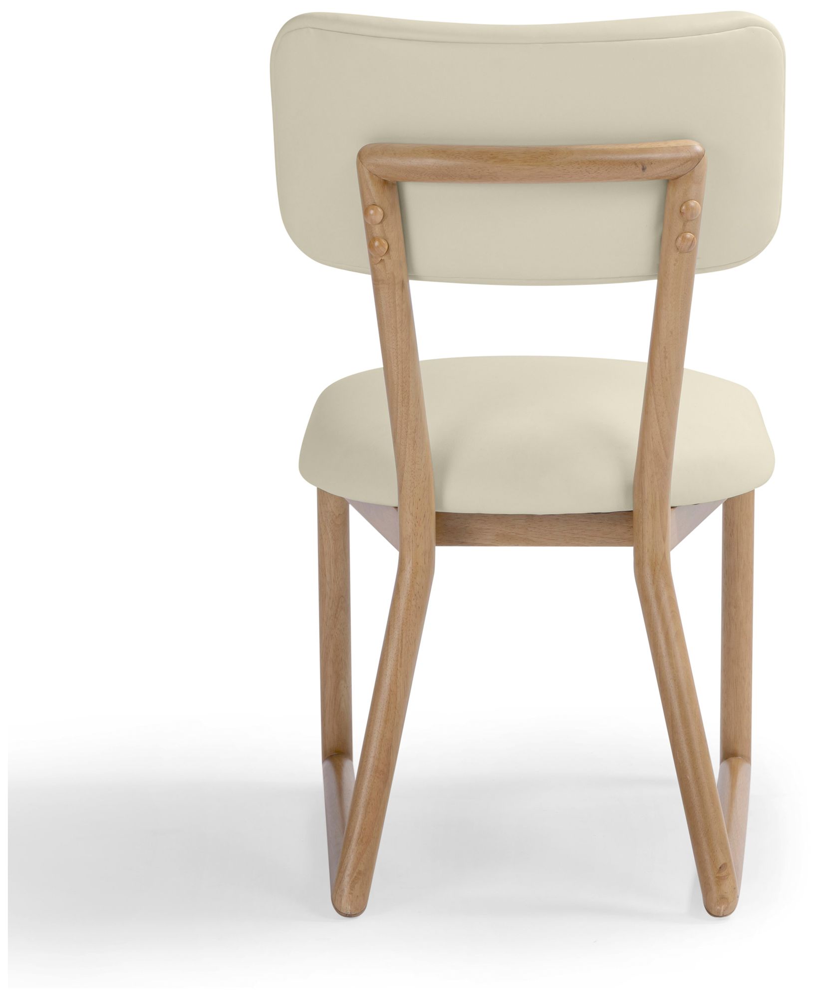 Image 6 Bobbie Cream Vegan Leather Dining Chair more views