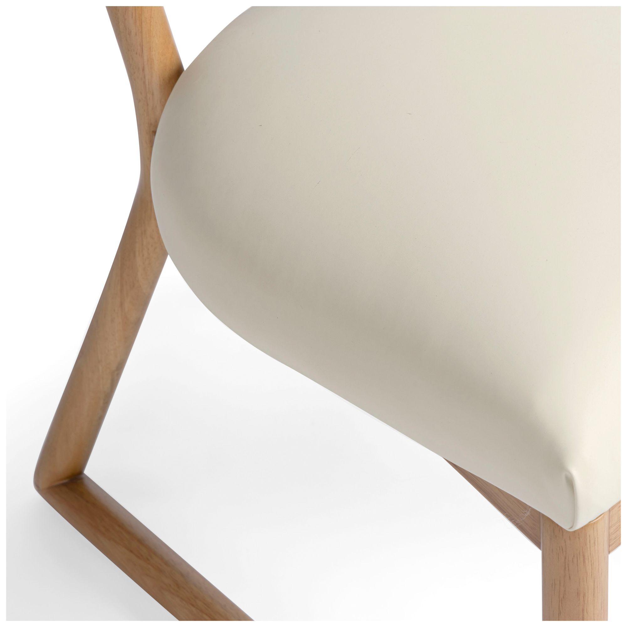 Image 7 Bobbie Cream Vegan Leather Dining Chair more views