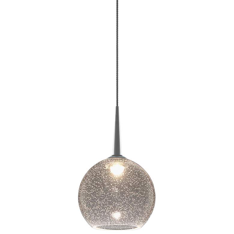 Image 1 Bobo 1 - Pendant - LED - 4" Kiss Canopy - Matte Chrome Finish - Clear