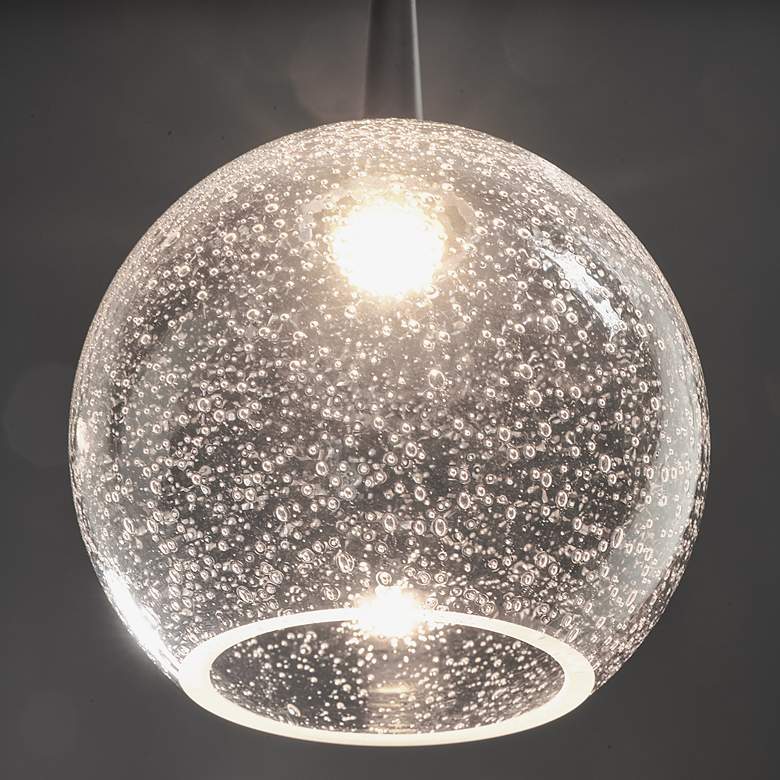 Image 4 Bobo 1 - Pendant - LED - 4" Kiss Canopy - Matte Chrome Finish - Clear more views