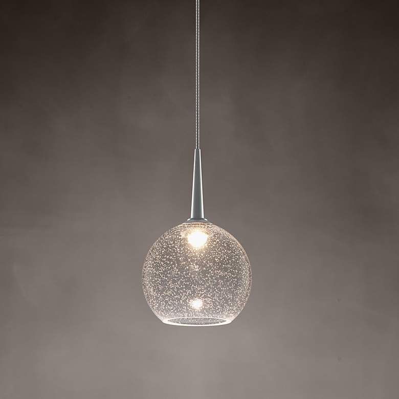 Image 5 Bobo 1 - Pendant - LED - 4" Kiss Canopy - Matte Chrome Finish - Clear more views