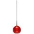 Bobo 1 - Pendant - LED - 4" Kiss Canopy - Matte Chrome Finish - Red Gl