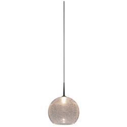 Bobo 2 6" Wide Matte Chrome LED Mini Pendant w/ Seeded Glass