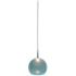 Bobo 2 LED Pendant - Chrome Finish - Aqua Glass Shade