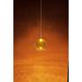 Thumbnail3 of Bobo 2 - LED Pendant - Matte Chrome Finish - Amber Glass Shade more views